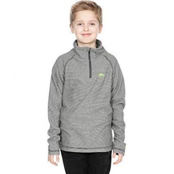 Trespass Kids Keynote Warm Microfleece Pullover - Black, 140g/m², Size: 3-4 yrs