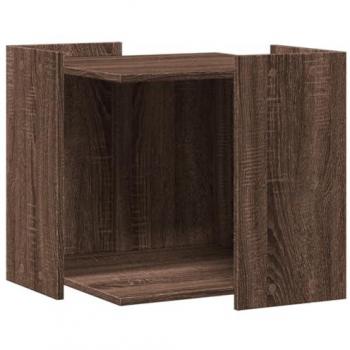 Mueble arenero para gatos madera marrón roble 53x53x51 cm