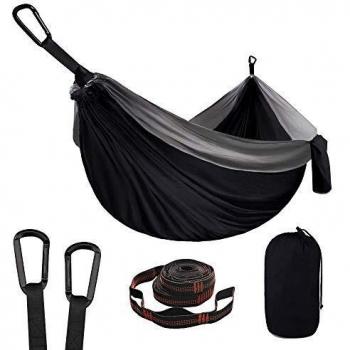 270 x 140 cm Hamacas Colgantes ,Hamaca Jardin Exterior 360kg de Capacidad de Carga ,Transpirable, Nylon de Paracaídas de Secado Rápido,Hamaca Terraza Peso Ligera con Bolsa para