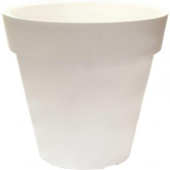 WellHome Macetero de polietileno por rotomoldeo blanco 40x35 cm