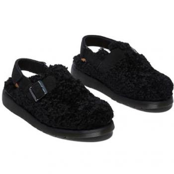 Dr. Martens 1460 LTT FL Women's Black Lace-Up Boots with Faux-Fur Lining, Size: 36
