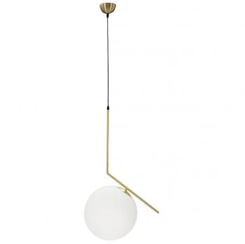 Lámpara de Techo Glamy Metal Dorado con Esfera de Cristal 50x30x100 cm