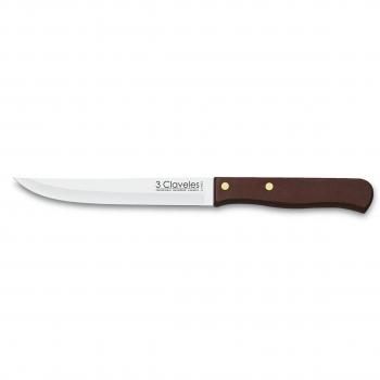 3 Claveles 3508 - Cuchillo verduras de 13 cm, acero inoxidable, color marrón