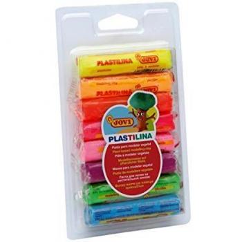Jovi - Set de Plastilina Fluorescente, 8 Unidades de 15g