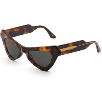 Marni Fairy Pools Cat Eye Sunglasses, Havana, Unisex, Size: 50 MM