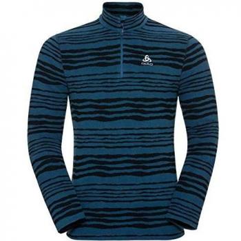 Odlo - Camiseta de Manga Larga - para Hombre Poseidon-Black-AOP Fw 18 S