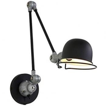Aplique de Pared Davin Negro, Metal-Aluminio E14 Ajustable