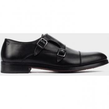 Bluchers Empire de piel para hombre con elegante diseño de doble hebilla