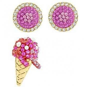 Swarovski Pendientes No Regrets Ice Cream, multicolor, baño de oro