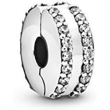 Pandora Double Lined Pavé Clip Charm 798422C01