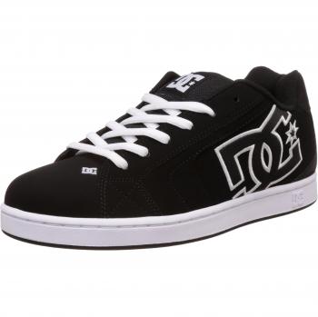 DC Shoes Net Men's Leather Skate Sneakers - Black/White