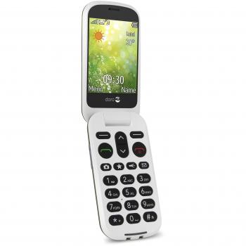 Teléfono Móvil Doro 6050 2.8 en Color Dorado y Blanco