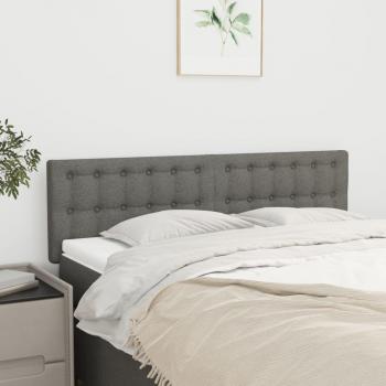 Cabeceros 2 piezas de tela gris oscuro 72x5x78/88 cm Vidaxl