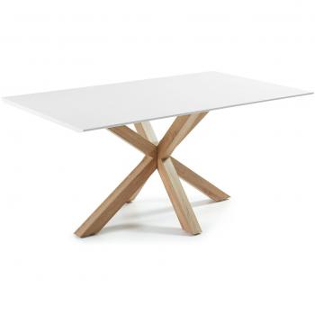 Kavehome Mesa New Argo 160x90, Chapado Natural Lacado blanco