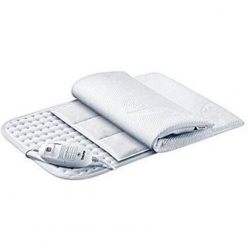 Almohadilla Electrónica Aromática Beurer HK-65 con Aloe Vera, 44 x 33 cm, Calentamiento Rápido y Display Iluminado, Color Blanco