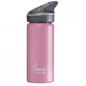 Botella Térmica de Acero Inoxidable Laken Jannu 500ml Rosa - Doble Pared, Cierre Hermético, Tecnología de 24 Horas Frío