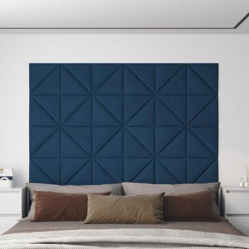 Paneles de pared 12 piezas terciopelo azul 30x30 cm 0,54 m²