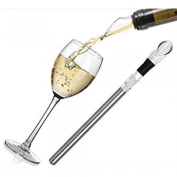 Enfriador de vino,BOQO Aireador,Decantador,Vertedor,3-en-1 Inoxidable Enfriamiento