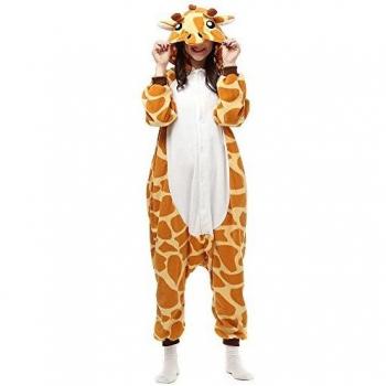 Pijamas Cosplay Traje Disfraces Unisexo Adulto Animal Ropa de Dormir Halloween Marrón Talla 160-169cm