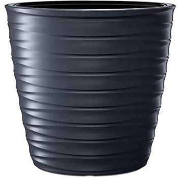Maceta Oval FREZE con Depósito 74L, dimensiones 593x393x585 mm, color Gris Claro