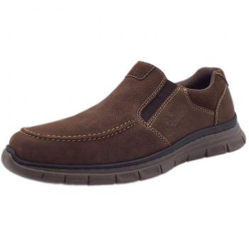 Rieker Event Mens Nubuck Leather Casual Slip On Shoes 7/41 Mic Brown Nubuck