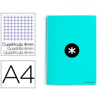 Cuaderno Espiral Liderpapel Antartik A4 Tapa Dura 80h 4mm Menta