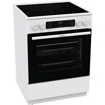 Cocina Eléctrica Gorenje GEC6C40WD 60cm, Horno Multifuncional 71L, Glaskeramik, Aqua Clean, Clase Energética A, Blanco