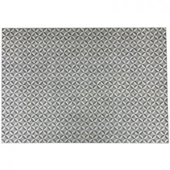 Alfombra Vinílica Hidráulica TOBOS 1 - Rombos Beige, Gris y Blanco Roto, Rectangular y Cuadrada, Ideal para Pasillo, Salón, Cocina y Dormitorios