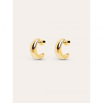Pendientes Vera - Pendientes en Latón con Acabado Baño de Oro de 18 Kt