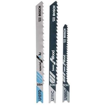Bosch 2 609 256 774 - Juego de hojas de sierra de calar de 3 piezas vástago en U
