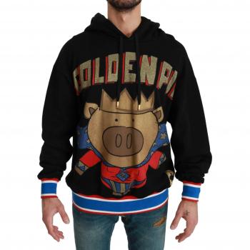 Dolce & Gabbana Black Sweater Pig of the Year Hooded - IT52 | L