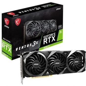 MSI RTX 3060 TI Ventus 3X 8G OC LHR Tarjeta gráfica NVIDIA GeForce RTX 3060 Ti 8 GB GDDR6