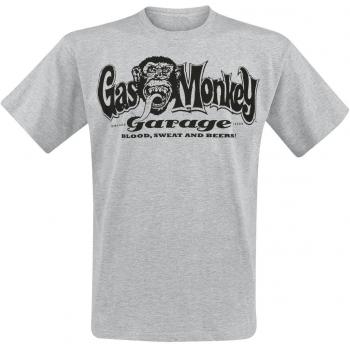 Gas Monkey Garage T-Shirt Hands, Color:Grey Melange;Größe:2XL
