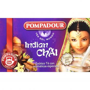 Pompadour Indian Chai Té en Bolsitas - Paquete de 20 Unidades