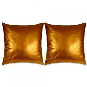 vidaXL 2X Cojines de Poliuretano 45x45cm Dorado Accesorios de Hogar Decoración