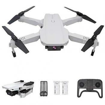 3T6B RC Drone con Cámara 4K, Dual Cámara Posicionamiento de Flujo óptico, Fotografía de Gestos con Las Manos, Modo MV, Flips 3D, 2 Baterías Vuelo de 24 Minutos, Plegable Drones Principiantes, Blanco