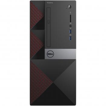 Dell Vostro 3668 Mini Tower, Procesador Intel Core i5-7400 3GHz, Memoria RAM de 4GB, Disco Duro de 1TB, Grabadora DVD, Windows 10 Pro - PC Sobremesa en Negro y Rojo