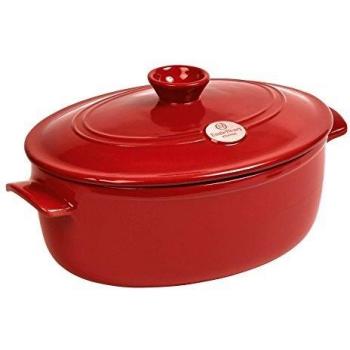 Emile Henry Cocotte ovale-Grand Cru, Céramique Flame, 33,5 x 26,5 x 18,5 cm