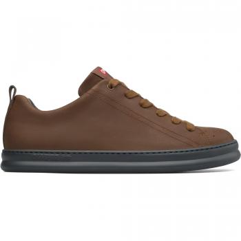 CAMPER Runner Men's Sneakers - Brown Smooth Leather Size 40/Size 7