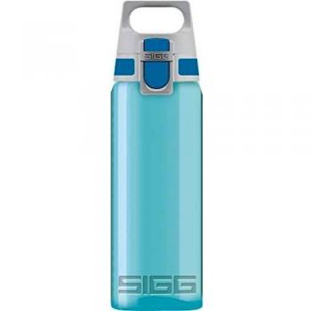 Botella de Agua SIGG Total Color 0.6L Aqua, plástico Tritán, hermética, ligera y resistente