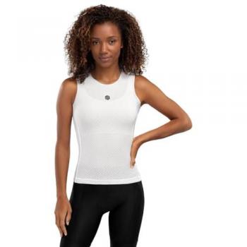 Camiseta Interior de Ciclismo para Mujer Train Force Siroko Blanca Sin Mangas