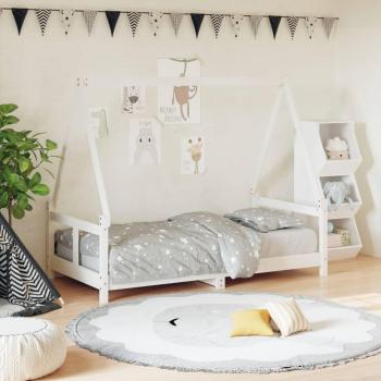 Estructura de cama para niños de madera maciza de pino blanco 80x160 cm