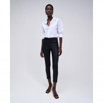 Pantalón pitillo de mujer Faith cropped de tiro alto push in Salsa Jeans con efecto coating