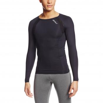 2XU XFORM Top de CompresiÃ³n de Manga Larga de RecuperaciÃ³n Activa de Caballero, Negro, XS
