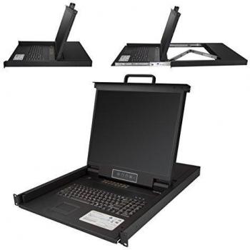 StarTech.com 16 Port Rackmount KVM Console w/ 6ft Cables - Integrated KVM Switch w/ 19 LCD Monitor - Fully Featured 1U LCD KVM Drawer- OSD KVM - Durable 50,000 MTBF - USB + VGA Support