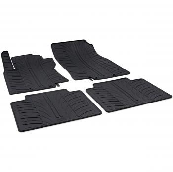 Rubber Car Mats GL 0297 Alfombrillas de Goma con Clips de Montaje T, 4 Piezas