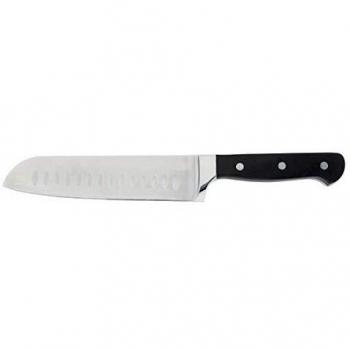 QUID PROFESSIONAL CUCH SANTOKU 18CM INOX Chef Black QDPRO, Negro, Estandar