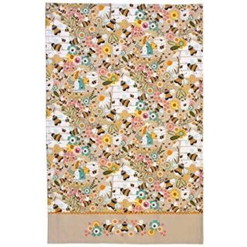 Ulster Weavers Pure Cotton Bee Keeper Kitchen Towel in Pink, Yellow and White