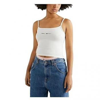 Top Sin Mangas Rosa Claro para Mujer Tommy Jeans TJW BBY Color Linear Strap