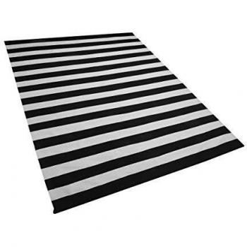Alfombra sintética negra 230x160cm diseño moderno Tavas